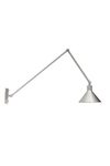 Factory 2 articulated wall lamp, brushed nickel, 2 arms. Luz Difusion. 