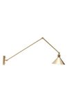 Factory 2 gold wall light 2 articulated arms . Luz Difusion. 