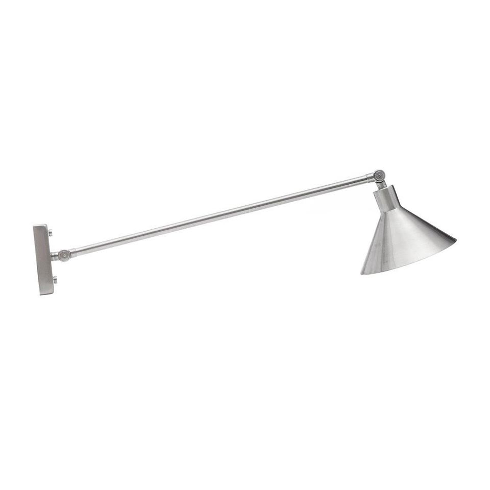 Factory industrial brushed nickel wall light. Luz Difusion. 