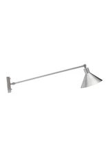 Factory industrial brushed nickel wall light. Luz Difusion. 