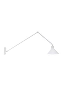 Factory 2 white wall light 2 articulated arms . Luz Difusion. 