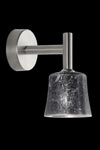 Mauro W1 single wall light in decorated glass. Luz Difusion. 