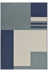 Tapis au décor Géométrique bleu collection Lido 80X150. MA Salgueiro. Tapis au décor Géométrique bleu collection Lido 80X150. MA Salgueiro.