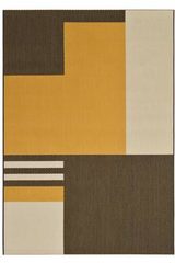 Tapis au décor Géométrique jaune collection Lido 80X150. MA Salgueiro. Tapis au décor Géométrique jaune collection Lido 80X150. MA Salgueiro.