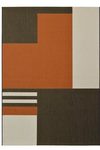 Tapis au décor Géométrique orange collection Lido 80X150. MA Salgueiro. 