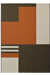 Tapis au décor Géométrique orange collection Lido 80X150. MA Salgueiro. Tapis au décor Géométrique orange collection Lido 80X150. MA Salgueiro.