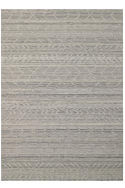 Tapis aux lignes géométriques beige chiné collection Medan 80X150. MA Salgueiro. 