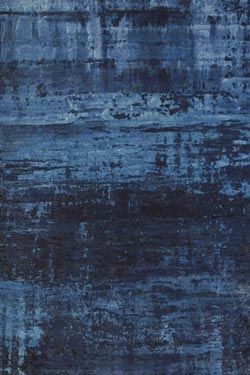 Tapis bleu collection Monetti en camaïeu bleu pixellisé 80X150. MA Salgueiro. 