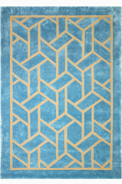 Tapis bleu et beige Atica 170X240. MA Salgueiro. 