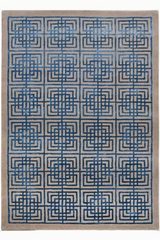 Tapis bleu et beige Line Square 170X240cm. MA Salgueiro. Tapis bleu et beige Line Square 170X240cm. MA Salgueiro.