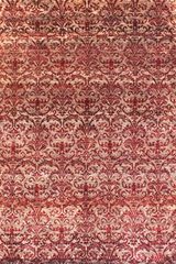 Tapis collection Damask en soie rouge sur fond beige sable 170X240. MA Salgueiro. Tapis collection Damask en soie rouge sur fond beige sable 170X240. MA Salgueiro.