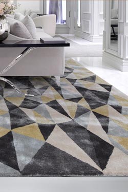 Tapis noir et beige Diamond 170X240cm. MA Salgueiro. 