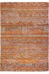 Tapis de style ethnique à dominante orange collection Paki chenille 140X200. MA Salgueiro. 