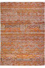 Tapis de style ethnique à dominante orange collection Paki chenille 140X200. MA Salgueiro. Tapis de style ethnique à dominante orange collection Paki chenille 140X200. MA Salgueiro.