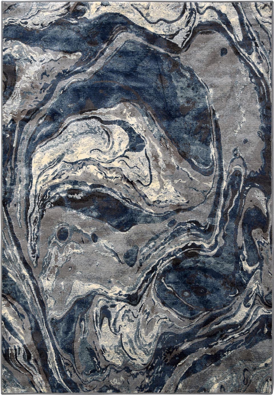 Tapis dessin abstrait aux teintes bleu-gris collection Avignon 135X195, Ma  Salgueiro, Tapis comtemporain