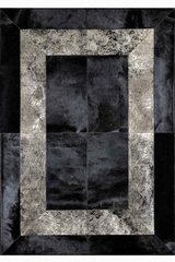 Tapis en peau noir et décor gravé 170X240. MA Salgueiro. Tapis en peau noir et décor gravé 170X240. MA Salgueiro.