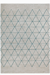 Tapis losanges beige et aqua Vegas 120X170cm. MA Salgueiro. Tapis losanges beige et aqua Vegas 120X170cm. MA Salgueiro.