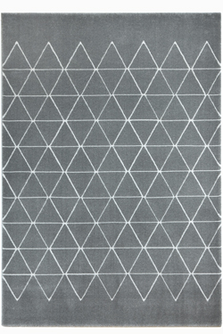 Tapis losanges gris et blanc Vegas 120X170cm. MA Salgueiro. 