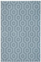 Tapis motifs hexagonaux bleu Vegas 140X200cm. MA Salgueiro. 