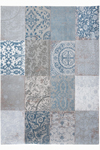 Tapis Patchwork chenille bleu 80X150. MA Salgueiro. 