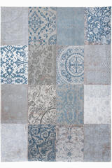 Tapis Patchwork chenille bleu 80X150. MA Salgueiro. Tapis Patchwork chenille bleu 80X150. MA Salgueiro.