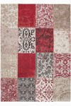 Tapis Patchwork chenille rouge 80X150. MA Salgueiro. 