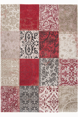 Tapis Patchwork chenille rouge 80X150. MA Salgueiro. Tapis Patchwork chenille rouge 80X150. MA Salgueiro.