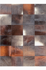 Tapis Patchwork en peau de vache camaïeu brun 140X200. MA Salgueiro. Tapis Patchwork en peau de vache camaïeu brun 140X200. MA Salgueiro.