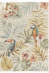 Tapis Perroquets pastel 160X230cm. MA Salgueiro. Tapis Perroquets pastel 160X230cm. MA Salgueiro.
