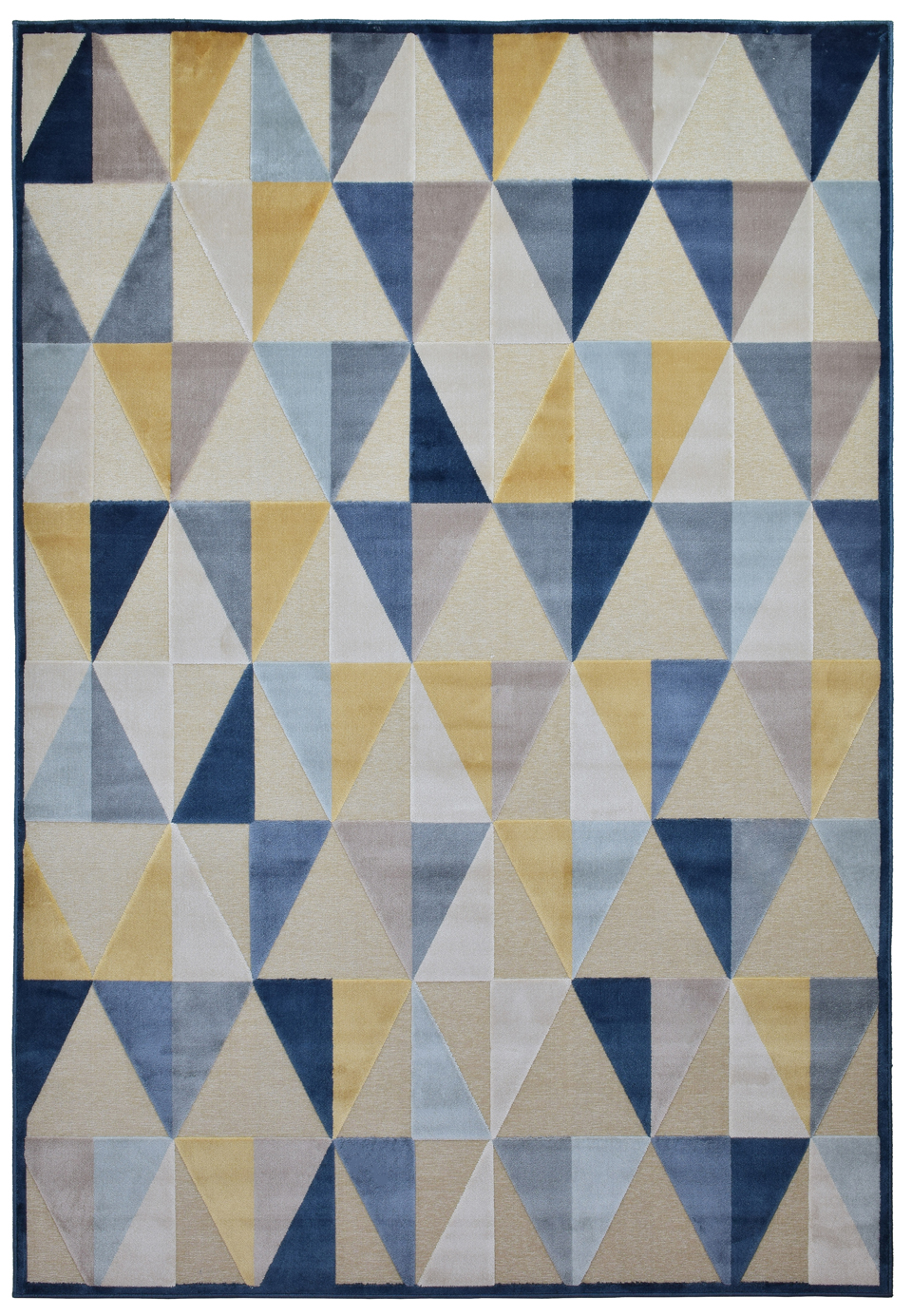 Tapis Provence motifs géométriques bleu 60X110. MA Salgueiro. 
