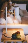 White and wood design desk lamp, Scantling . Marset. 