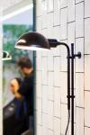 Funiculi black industrial design wall light, height adjustable. Marset. 
