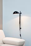 Funiculi black industrial design wall light, height adjustable. Marset. 