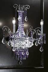 Applique en cristal transparent et inox poli 3 lumières. Masiero. Applique en cristal transparent et inox poli 3 lumières. Masiero.