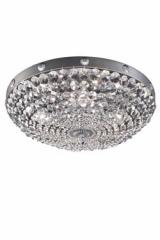 Elegantia 4-light ceiling lamp in crystal and silver finish. Masiero. Elegantia 4-light ceiling lamp in crystal and silver finish. Masiero.