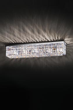 Rectangular crystal ceiling light 6 lights. Masiero. 