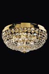 Round crystal and gold-plated ceiling light . Masiero. 