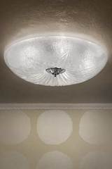 Round ceiling light in sand-blasted moulded glass. Masiero. Round ceiling light in sand-blasted moulded glass. Masiero.