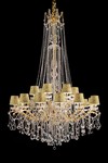 Chandelier 18 lights in gold metal. Masiero. 