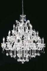 Clear Bohemian crystal chandelier in chrome-plated metal . Masiero. Clear Bohemian crystal chandelier in chrome-plated metal . Masiero.