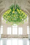 Green crystal chandelier. Masiero. 