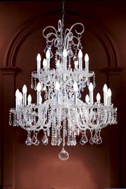 Large clear twisted-crystal chandelier. Masiero. 