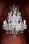 Large clear twisted-crystal chandelier. Masiero. 