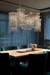 Skyline 12-light smoked crystal chandelier. Masiero. 