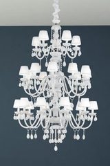 Very large contemporary chandelier 25 lights Milord white. Masiero. Very large contemporary chandelier 25 lights Milord white. Masiero.