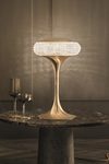 Cristalis lampe à poser en laiton brossé 42cm. Masiero. 
