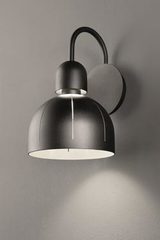 Cupole applique en métal noir grainé et éclairage LED. Masiero. Cupole applique en métal noir grainé et éclairage LED. Masiero.
