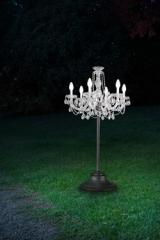 Drylight large outdoor table lamp Venetian style white LED lighting. Masiero. 