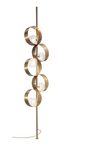 Hanging floor lamp in satin-finish brass, 5 lights Sound. Masiero. 