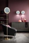 Horo floor lamp in grey marbled glass. Masiero. 